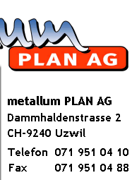 Adresse metallum PLAN AG.